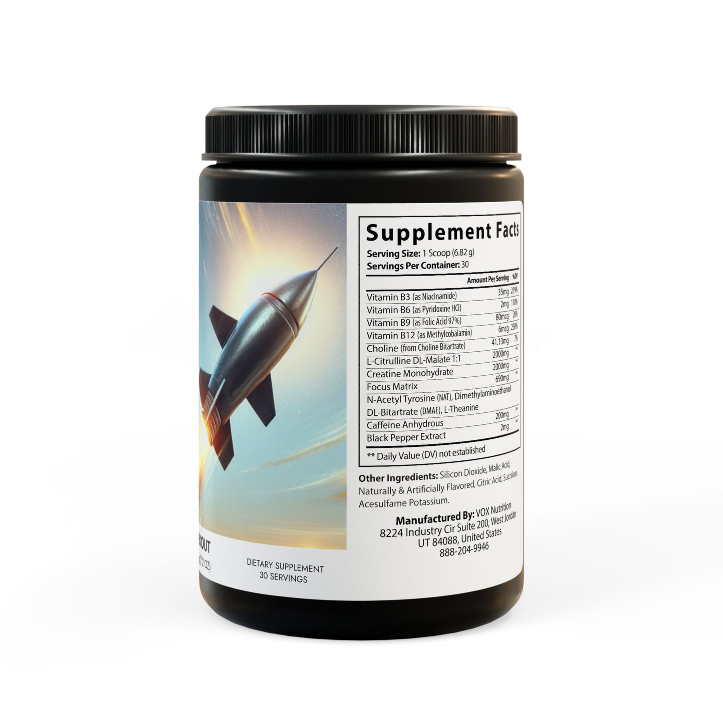 Pre-Workout Supplement, Fruit Punch (204g, 7.1oz)